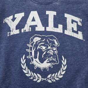 Yale University Sweatshirt Mens XS Blue Crewneck Pullover Collegiate Distressed